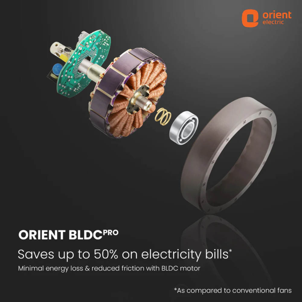 AEROSLIM IOT REMOTE FAN WITH LIGHT 1200MM  CHAMPAGNE BROWN